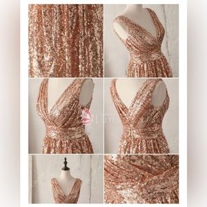 Gold bridesmaid dress